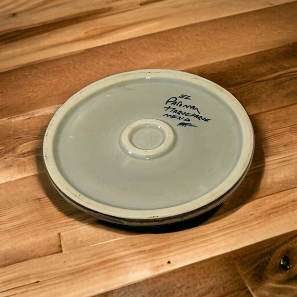 Ken Edwards El Palomar Bird Butterfly Flowers Round Trivet Mexican Pottery - Picture 3 of 5